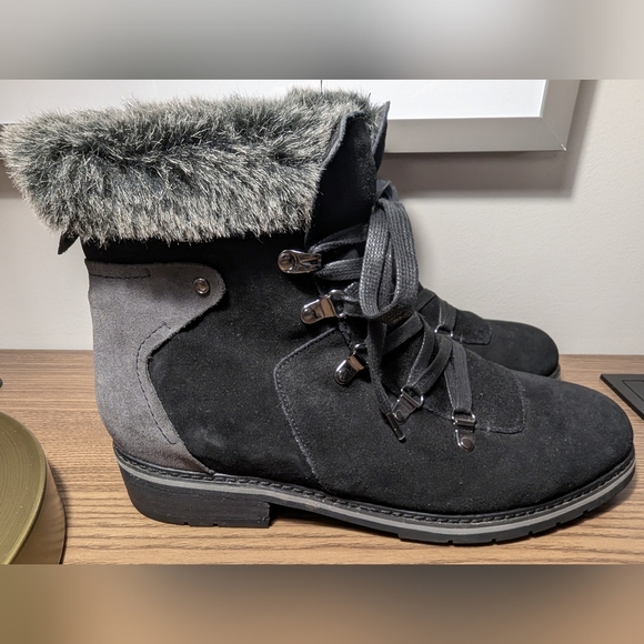 Blondo Leather Waterproof Insulated Winter Boots Black & Gray Women's Sz 12 - Picture 4 of 12